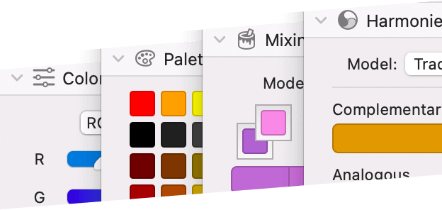 Screenshot of the color editor